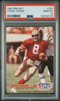 1992 Pro Set #323 Steve Young Card PSA 10 HOF San Francisco 49ers RARE Low Pop  - Image 1 of 2