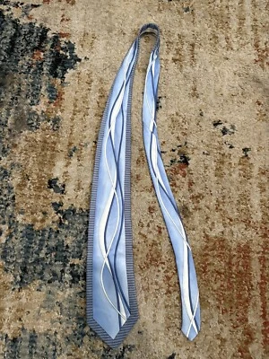 ENRICO GUCCINI %100 All Silk Tie Black/blue/White Abstract Classic T1 - Image 1 of 4