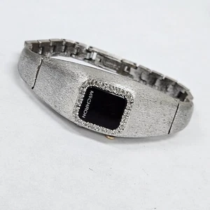 RARE Vintage MYCHRON LED Silver Tone Women's Curvex Dress Watch Parts/Repair - Picture 1 of 11