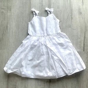 NWT  Gymboree BLUE SAFARI Fully Lined DRESSY White-On-White FLORAL 4 6 8 10 12 - Picture 1 of 4