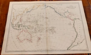 1859 Handcolour Map Blackie Pacific Ocean Australia New Zealand Americas Islands - Picture 1 of 1