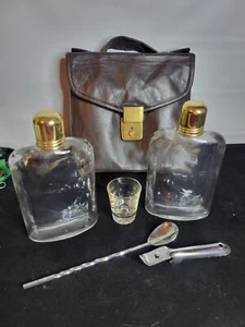 Juego de barra de tiro de viaje vintage en bolsa picnic ect. - Imagen 1 de 4