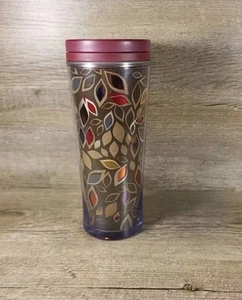 Starbucks Insulated Tumbler Travel Mug 2009 Metallic Leaf Cut Outs Copper 23I - Bild 1 von 10
