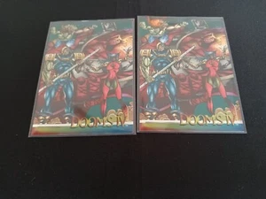 two Wizard Magazine SERIES III 1993 CHROMIUM PROMO card 8 Rob Leifeld DOOMS IV 4 - Picture 1 of 2