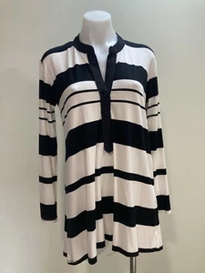 Mela Purdie/ Striped Top/ NWT/ size 8 or XS/ Viscose mix fabric/ Black & White - Picture 1 of 11