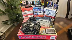 Sega Genesis Konsole Bundle CIB MK2 Model 2 mit 32 Spielen & HDMI Mod getestet funktioniert - Bild 1 von 4