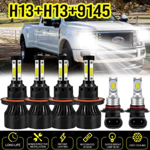 For 2005-2019 Ford F250 F350 F450 Super Duty - 6x LED Headlights Fog Light Bulbs - Picture 1 of 19