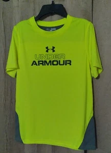 Boys' Under Armour Size Youth Extra Large (YXL) Short Sleeve Neon Tee/T-Shirt - Picture 1 of 14
