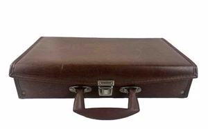 Vintage faux leather cassette tape storage case missing plastic insert - Picture 1 of 11