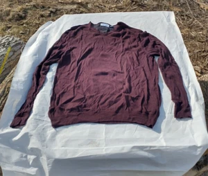 Calvin Klein Herren Large Italian Merino V-Neck Langarm Pullover - Bild 1 von 5