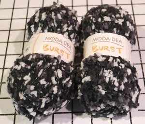2 SKEINS MODA DEA “BURST” YARN COLOR: STORMY 1.76 OZ / 65 YDS ACRYLIC NYLON - Picture 1 of 5