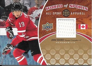 2010 Upper Deck World Of Sports All-Sport Apparel #33 John Tavares Jersey Card