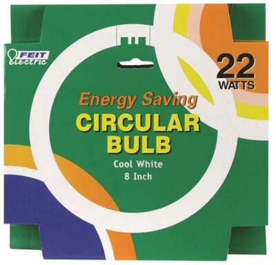 FEIT ELECTRIC NEW FEIT FC8T9/CW 8" CIRCULAR FLUORESCENT LIGHT BULB 22 W COOL WHITE