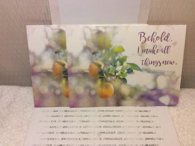 LOTE DE 2 TARJETAS DE FELICITACIÓN LEGADO SIMPATÍA Nuevas con sobres "He aquí lo hago todo..." Foto 1 de 2