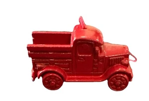 Adorno navideño vintage rojo de metal pesado para camioneta pickup - Imagen 1 de 3