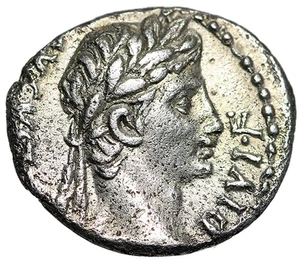 Augustus AR Denar "Caius Caesar Reitpferd, Legionärsadler" gut sehr schön - Bild 1 von 5