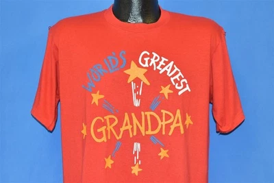 Camiseta vintage años 90 WORLD'S GREAT ABUELO STARS #1 PUFFY PAINT LINDA GRANDE L Foto 1 de 4