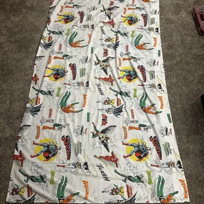 Cortinas de janela vintage DC Comics 1976 super amigos herói 44x79 feitas à mão clip-on - Imagem 1 de 4