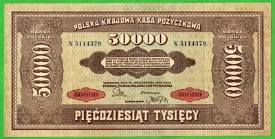 Poland  50000 Marek 1922 * Choice XF * Serie X * - Image 1 of 3