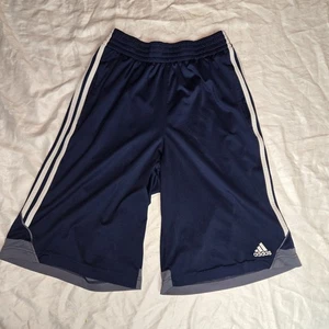 Men’s ADIDAS Blue and white Basketball Shorts Size Small 10” Inseam EUC - Picture 1 of 3