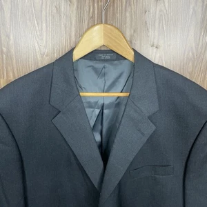 JNY Jones New York Blazer Jacket Mens 46L Slim Gray 100% Wool Three Buttons - Picture 1 of 15