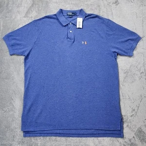 Polo Ralph Lauren Poloshirt Herren 2XL Blau Kurzarm Classic Fit Baumwolle Neu mit Etikett - Bild 1 von 11