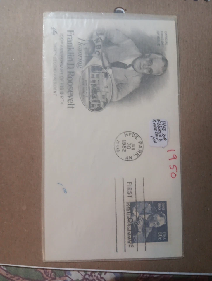 1950 20c Franklin D. Roosevelt -100th Birth Anniversary Cachet-  ArtCraft FDC - Image 1 of 1