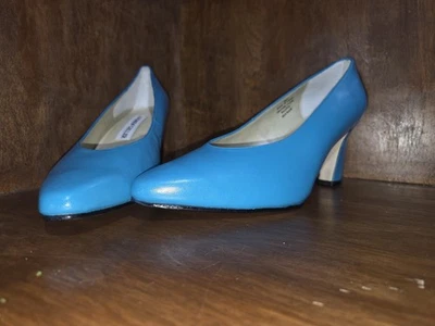 BOMBAS Andrew Geller Wendy "Turquesa" Azul De Colección 9M Con Caja Original Foto 1 de 4