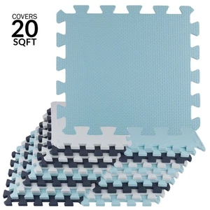 Stalwart 20 Pack EVA Foam Floor Tiles Play Mat, 20sqft Exercise Mat - Picture 1 of 15