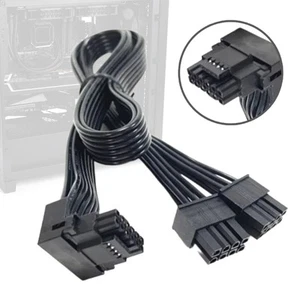for RTX4080 RTX4000 PCIE5.0 16Pin ATX3.0 Power Cable 2x 8Pin Male to 12VHPWR - Photo 1/7