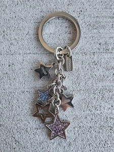 Coach Stern Schlüsselanhänger silberfarben Kristall Anhänger Tasche Accessoire - Bild 1 von 3