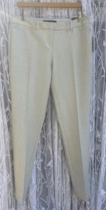 Pantalones de tiro bajo/pierna estrecha calce contemporáneo Amanda + Chelsea nuevos con etiquetas talla 6 color: hielo - Imagen 1 de 13