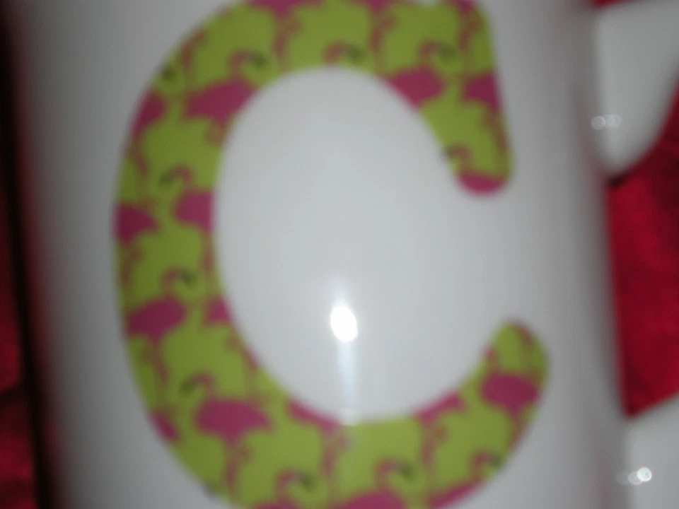 LETRA VERDE LIMA ROSA FLAMENCO COLECCIONABLE 14 OZ. TAZA REGALO NAVIDAD Foto 1 de 1