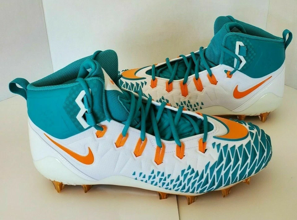 Men Nike Force Savage Elite TD Football Cleat Miami Dolphin AJ6605-104 Size 14.5 - Image 1 of 4