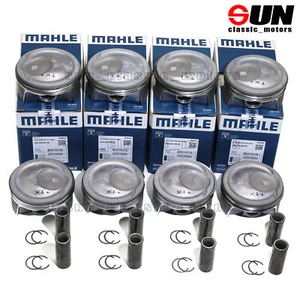 8x Pistons & Rings Set Mahle For Porsche Cayenne Panamera Turbo 4.8T 955 957 970 - Picture 1 of 6