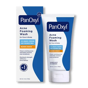 Acne Foaming Wash Benzoyl Peroxide 10% Maximum Strength Antimicrobial, 5.5 Oz - Picture 1 of 9