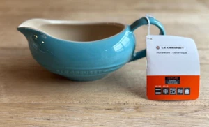 Le Creuset Stoneware 16 oz 460 ml Heritage Gravy Boat Turquoise Blue NEW - Picture 1 of 7