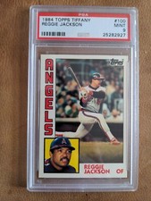 1984 TOPPS TIFFANY #100 REGGIE JACKSON ANGELS HOF PSA 9 