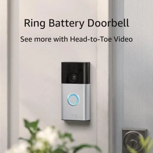NEW Ring Video Wireless Doorbell 3 1080p HD video, w/ motion detection - SILVER - Picture 1 of 6