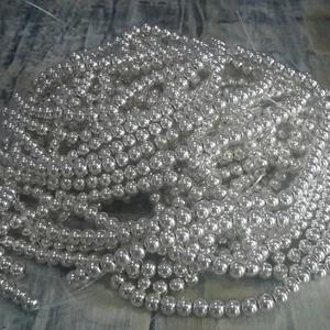 Tibetan Metal Silver Bead, 6mm ,Approx 39 pce, Free Postage OZ SELLER - Foto 1 di 3