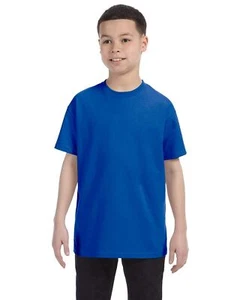 Gildan Youth Short Sleeves Heavy Cotton 5.3 oz XS-XL T-Shirt MG500B - Picture 1 of 31