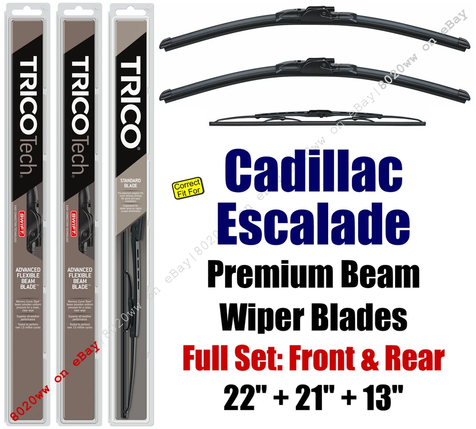 Limpiaparabrisas 3pk Premium delantero + trasero - apto para Cadillac SRX 2004-2009 - 19220/210/30130 Foto 1 de 1