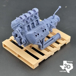 Quad Stromberg Ardun Flathead V8 model engine resin 3D printed 1:24-1:8 scale - Picture 1 of 3
