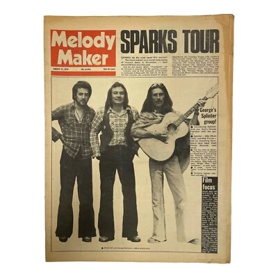 Melody Maker August 31, 1974 Sparks Roger McGuinn George Harrison - Image 1 of 3