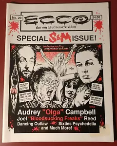 ECCO: No. 20, 1995 - US Cult Film Horror Fanzine / Joel Reed, Audrey Campbell - Bild 1 von 6