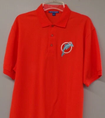 Miami Dolphins NFL 1989-1996 старый логотип вышитый мужской поло XS-6XL, LT-4XLT новый - Изображение 1 из 4