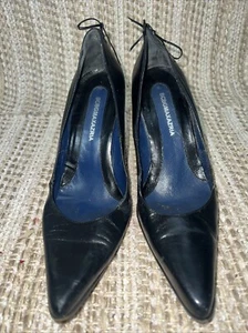 BCBG Maxazria womens heels Pumps Stiletto black Leather size 6M - Picture 1 of 8