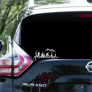 Hike Camp Bike Kayak Heartbeat/Lifeline Vinyl Decal-Multiple Colors - Picture 1 of 7