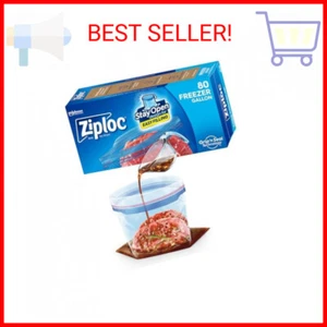 Ziploc Gallon Food Storage Freezer Bags, Stay Open Design with Stand-Up Bottom, - Picture 1 of 2