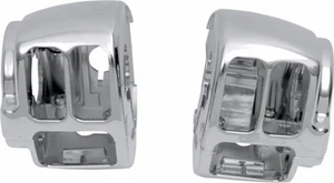 CHROME HANDLEBAR SWITCH HOUSINGS HARLEY SOFTAIL DYNA SPORTSTER 2012-2017 - Picture 1 of 1